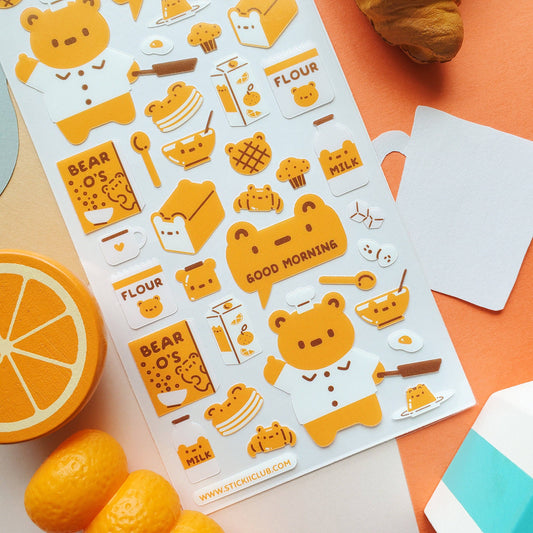 Planche de stickers « Bonjour Ours » | STICKII