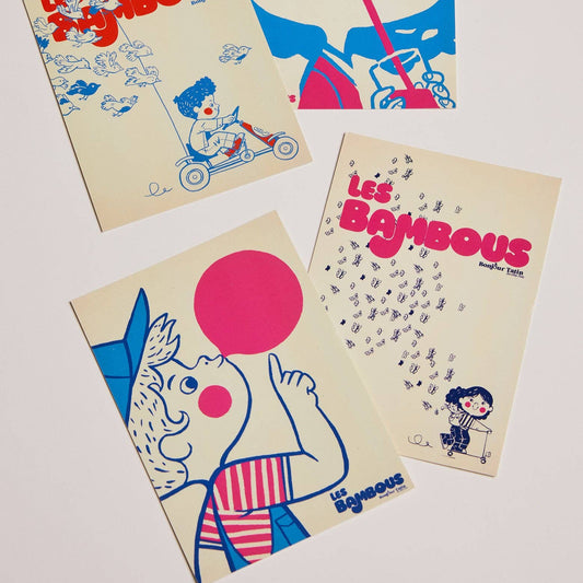 Cartes postales C'est le printemps Les bambous Bonjour Tatin