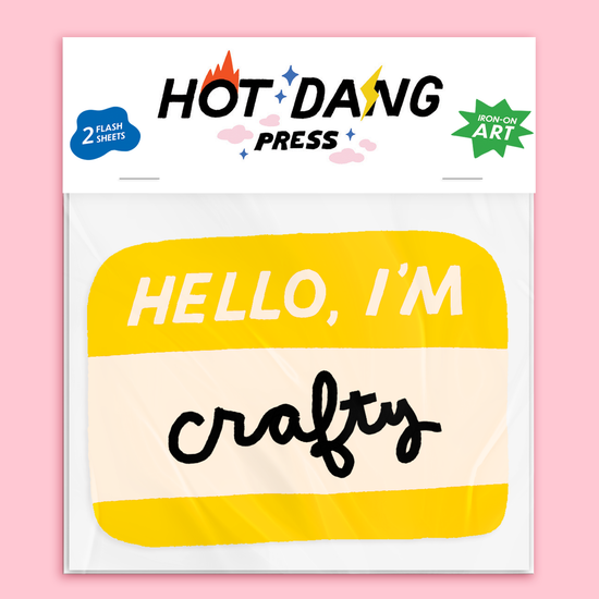 Patch Thermocollant Hot Dang Press Hello I'm crafty