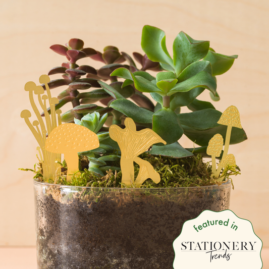 mini-champignons-en-laiton-decoration-de-pot-de-plante-et-terrarium vue 1