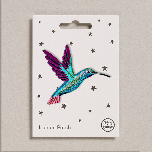 Patch brodé thermocollant – Pour tissu ou cuir - Colibri
