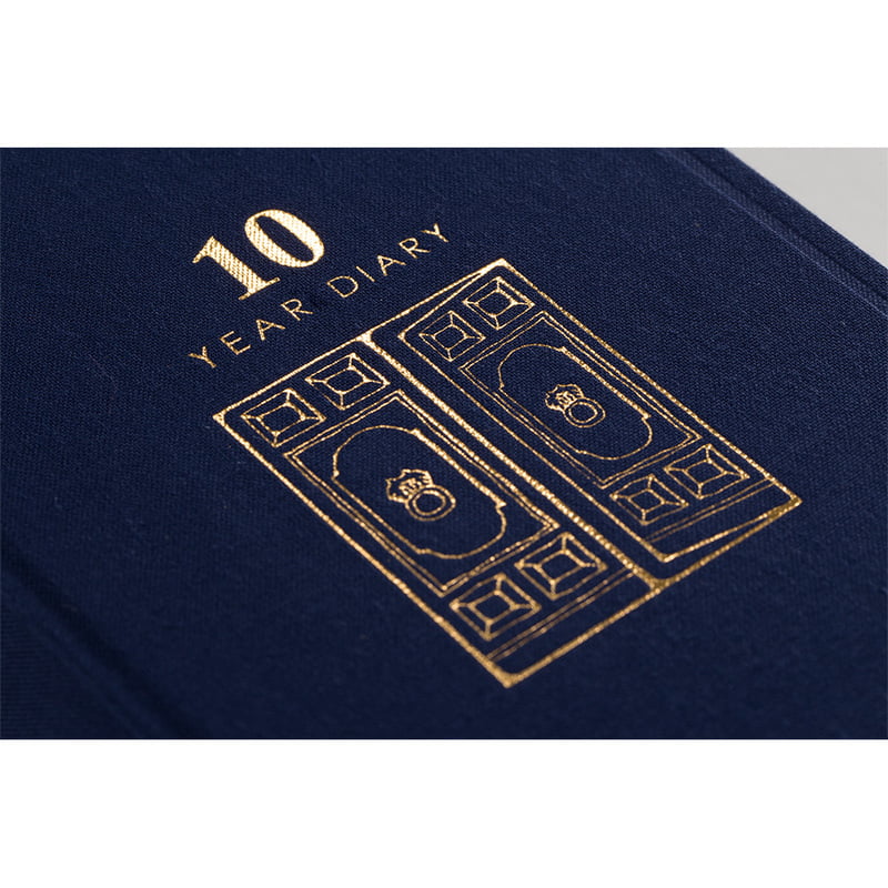 Agenda 10 ans – Noir – Midori illustrations doré