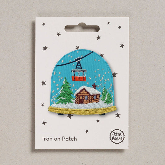 Patch brodé thermocollant – Pour tissu ou cuir - Boule à neige