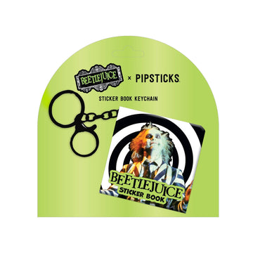 Porte-clés mini carnet de stickers « BeetleJuice » | Pipsticks
