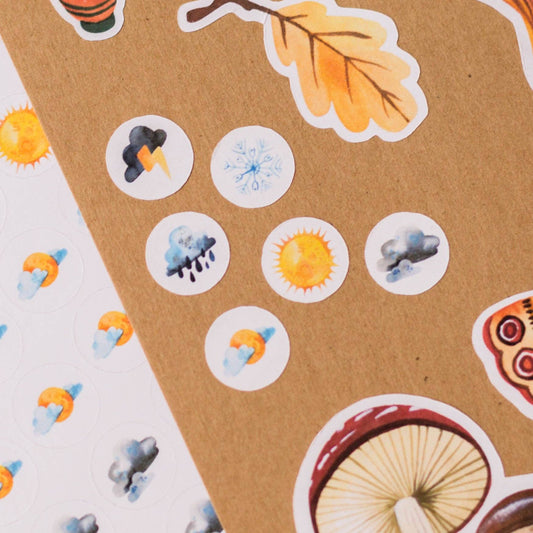 Planche de stickers météo pour planner – Wild Pencil Studio