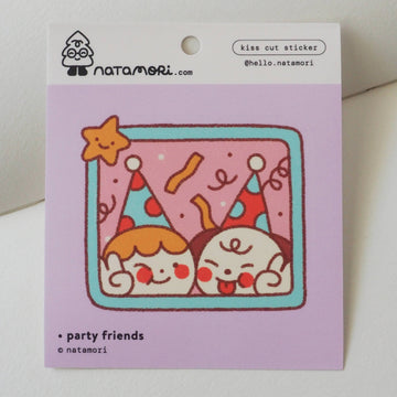 Sticker vinyle prédécoupé « Amis de fête » | Natamori