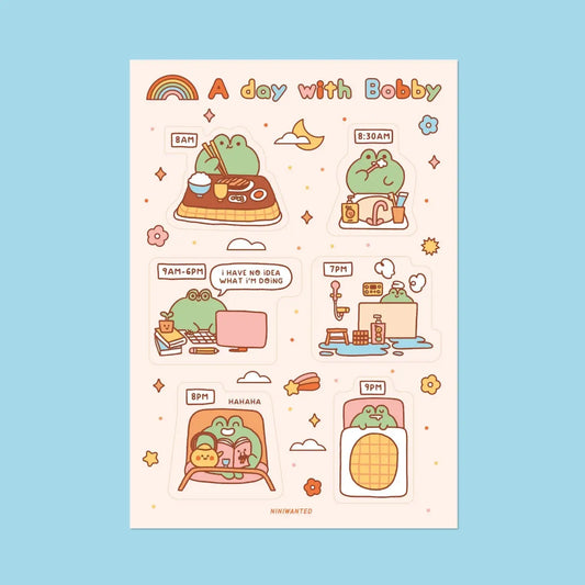 Planche de stickers « A Day with Bobby » – Niniwanted