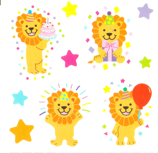 Stickers sur le rouleau -  Lions de fête - Sticker Garden
