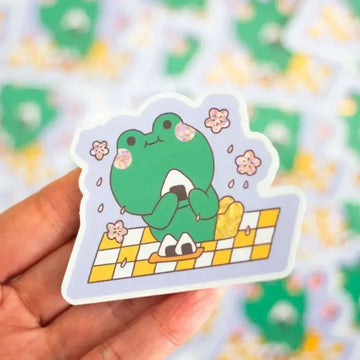 Sticker pailleté Frog Picnic – Niniwanted