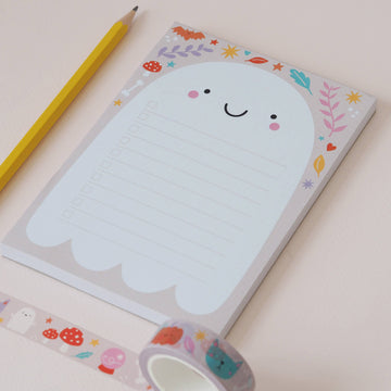 Joli bloc-notes coloré Mini Ghost - A6