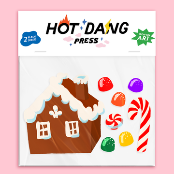 Gingerbread House – Transferts à repasser Hot Dang Press