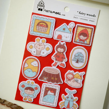 Planche de stickers en feutrine « Forêt féerique » | Natamori