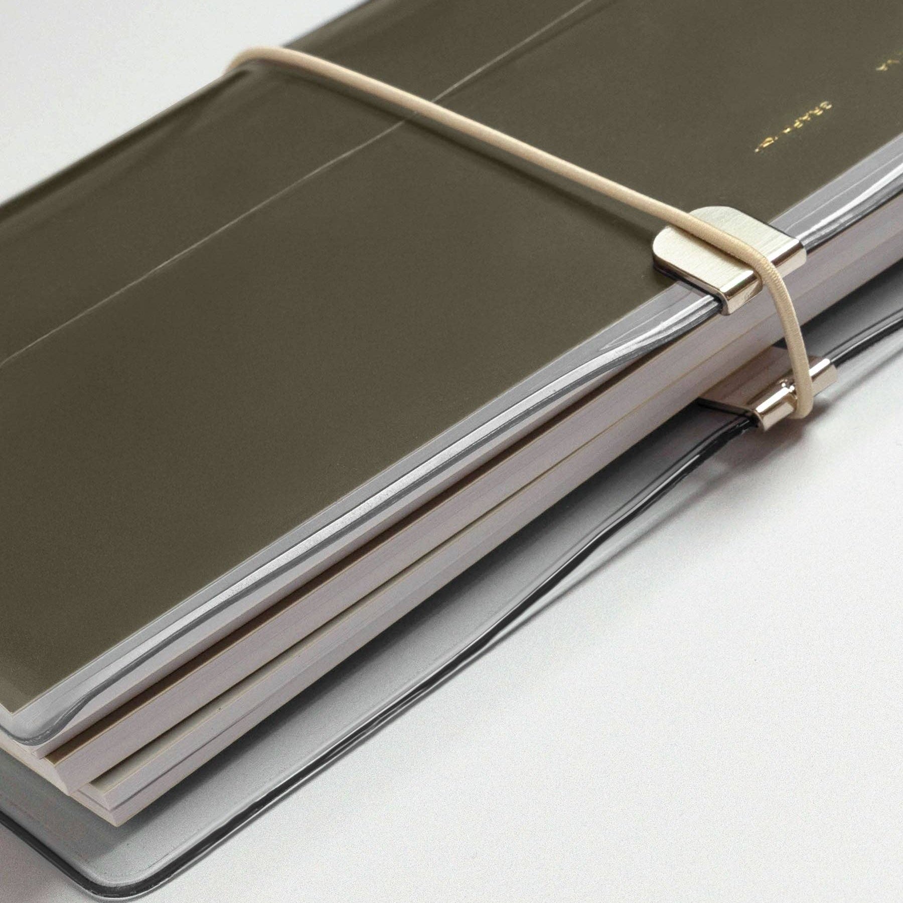 Cloth & Paper – Planificateur en Vinyle Transparent fermeture metalique avec elastique