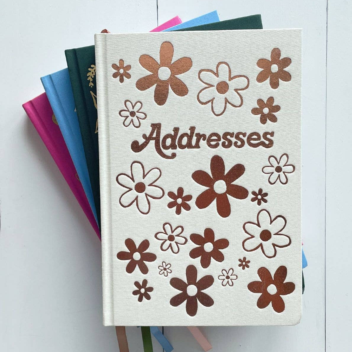 carnet-dadresses-daisies-cream vue 5