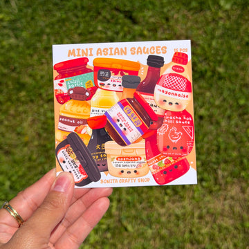 Pack de 15 mini stickers « Sauces asiatiques » | Bonita Crafty Shop