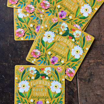 Sticker mat Katie Daisy – The Truest Language of Love (Flowers)