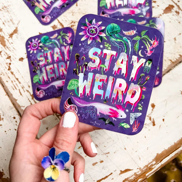 Sticker holographique Katie Daisy – Stay Weird