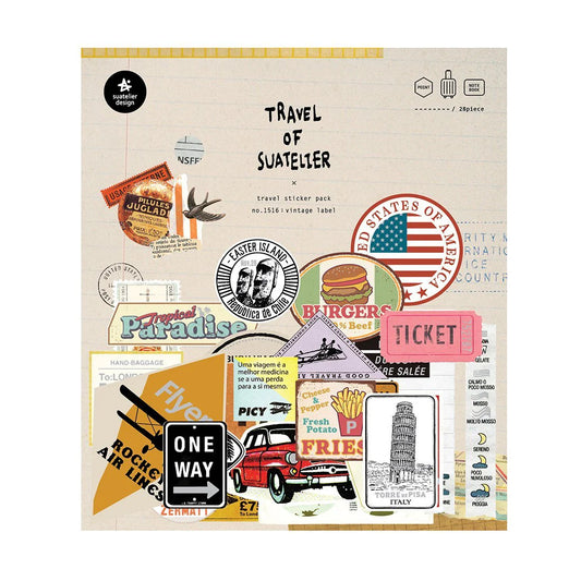 Pack Stickers Voyage Vintage n°1516