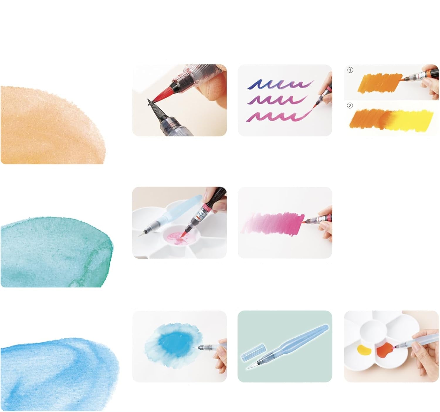 pentel brush pinceau usage et utilisation