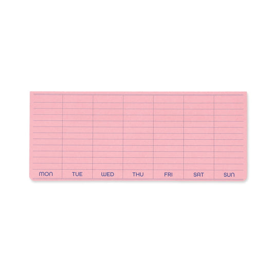 Weekly Planner - Bloc de mémos adhésifs hebdomadaire – Rose ou Jaune – Penco