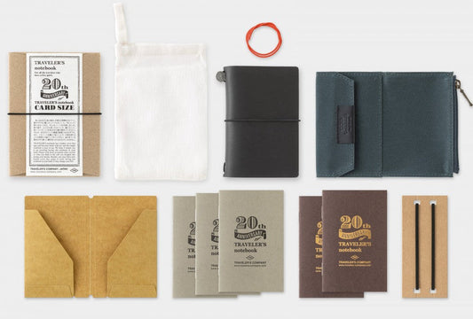TRAVELER’S notebook – 20ème anniversaire - Format Carte - Noir
