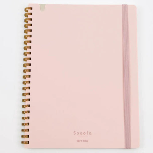 Carnet anneaux A5 – Kokuyo Sooofa rose