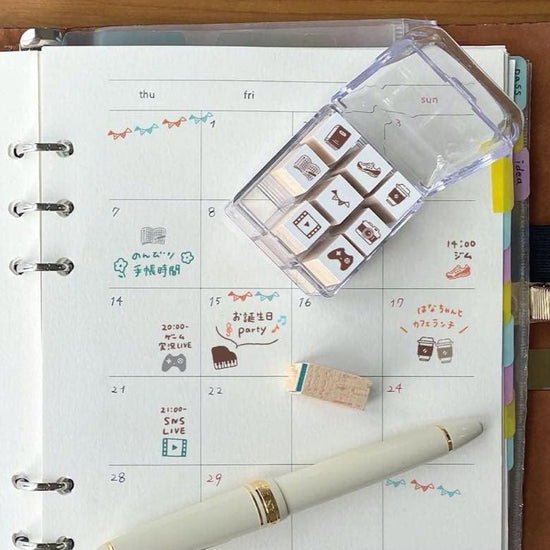 tampon agenda boite ouverte