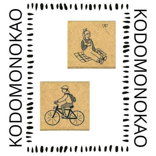 Tampon “Everyday Life” – Boy / Cycling & Girl / Picnic – Kodomo
