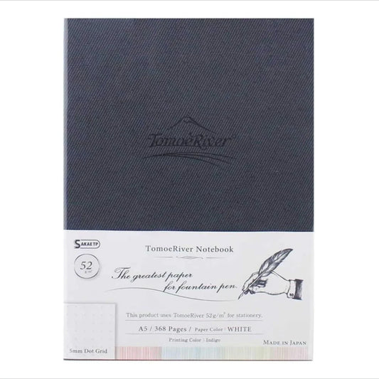 Cahier A5 52g/m2 - Couverture rigide 368 pages - Tomoe River - Pages vierges ou quadrillés