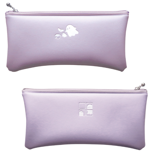 Trousse plate et large – Motif doré – Coloris au choix