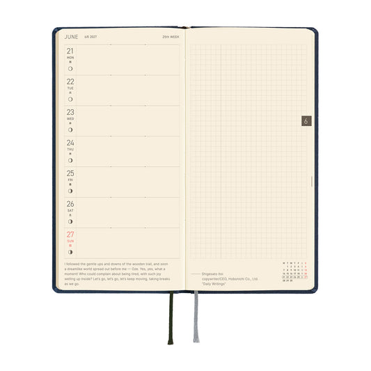 Weeks - Colors - Midnight Blue - 2027 - Hobonichi