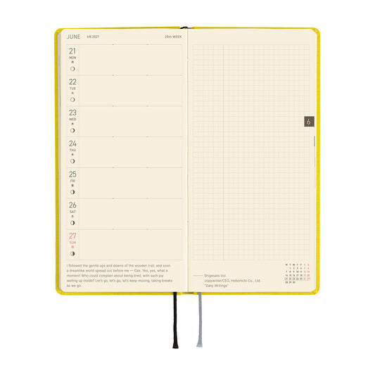 Weeks Mega - Colors - Canaria Yellow - 2027 - Hobonichi
